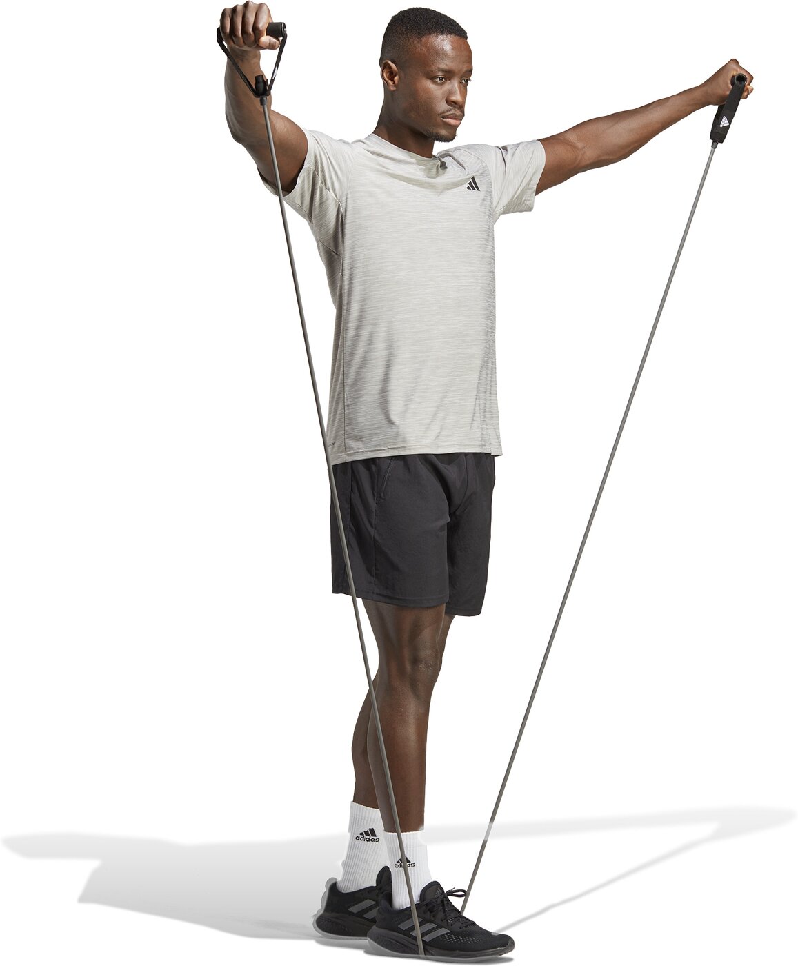 ADIDAS - TR-ES STRETCH T MGSOGR/WHITE/BLACK – Bild 4