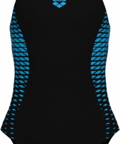 ARENA - GIRL'S ARENA OPENINGS SWIMSUIT BLACK-TURQUOISE