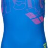 ARENA - GIRL'S ARENA TALES SWIMSUIT V BLUE CHINA-ARTIC LIME