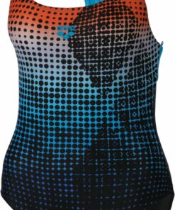 ARENA - W DAYTRIP NEW SWIM PRO BACK ON BLACK-TURQUOISE