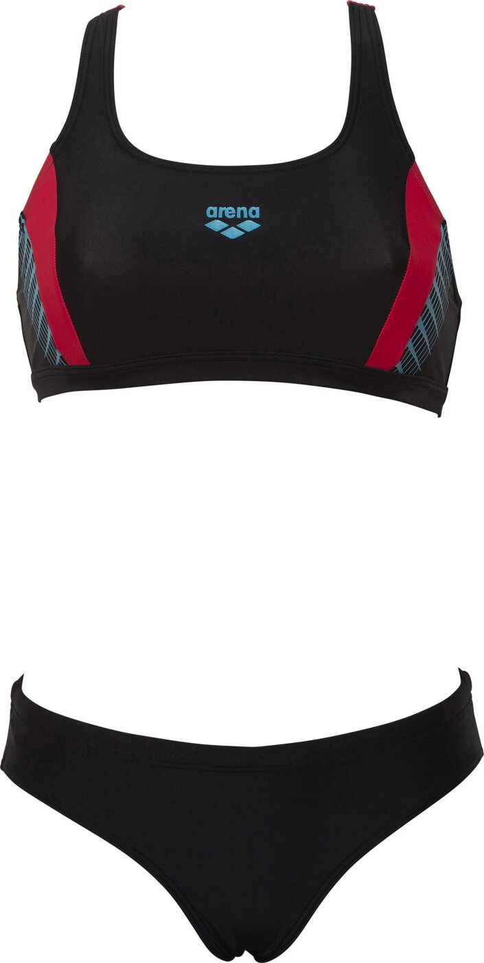 ARENA - W THREEFOLD TWO PIECES BLACK-BLACK-ANGURIA