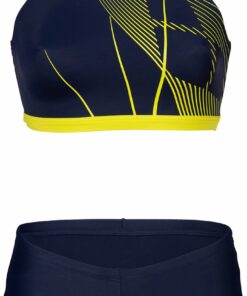 ARENA - WOMEN'S BIKINI ENERGY BACK GRAPHIC NAVY-SOFT GREEN