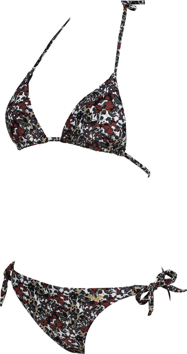ARENA - WOMEN'S BIKINI TRIANGLE ALLOVER BURGUNDY MULTI – Bild 3