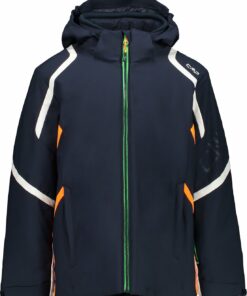 CMP - BOY JACKET SNAPS HOOD BLACK BLUE