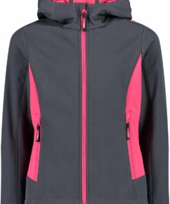 CMP - KID G JACKET FIX HOOD TITANIO-FUXIA