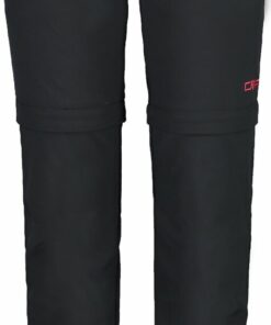 CMP - KID G ZIP OFF PANT ANTRACITE-FRAGOLA
