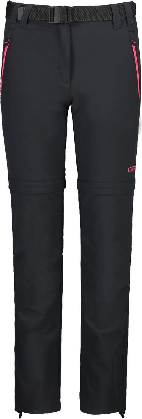 CMP - KID G ZIP OFF PANT ANTRACITE-FRAGOLA