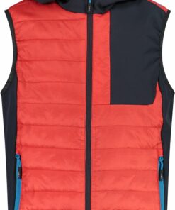 CMP - KID HYBRID VEST FIX HOOD FIRE
