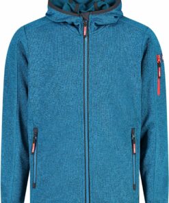CMP - KID JACKET FIX HOOD DANUBE-DEEP LAKE