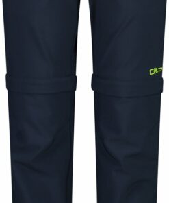 CMP - KID ZIP OFF PANT B.BLUE-LIMEGREEN