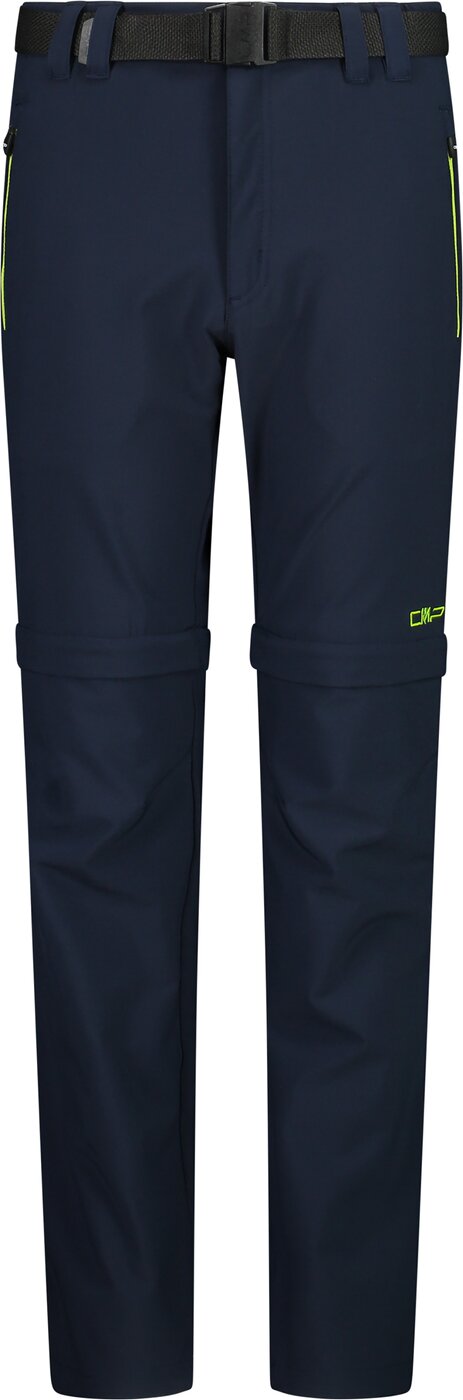 CMP - KID ZIP OFF PANT B.BLUE-LIMEGREEN