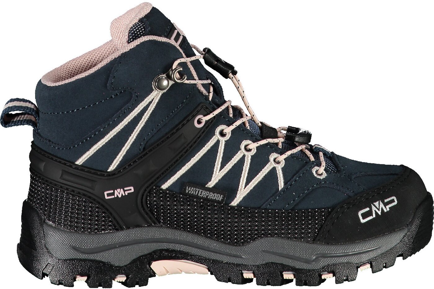 CMP - KIDS RIGEL MID TREKKING SHOES WP ASPHALT-ROSE