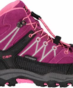 CMP - KIDS RIGEL MID TREKKING SHOES WP BERRY-PINK FLUO