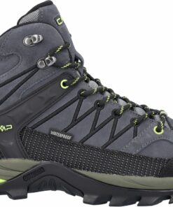 CMP - RIGEL MID TREKKING SHOES WP GREY-YELLOW FLUO