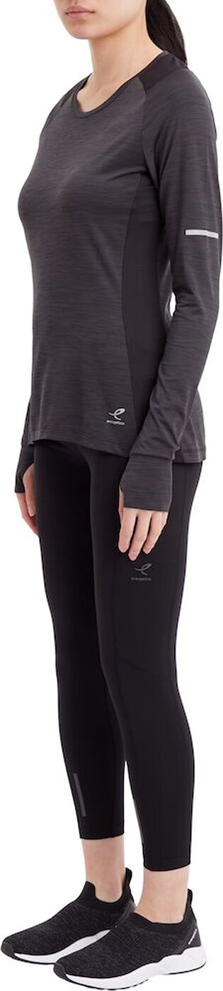 ENERGETICS - Da.-Langarmshirt Evii L/S W MELANGE/BLACK/BLACK – Bild 4