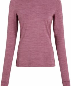 ENERGETICS - Da.-Langarmshirt Evii L/S W MELANGE/RED WINE/VIO