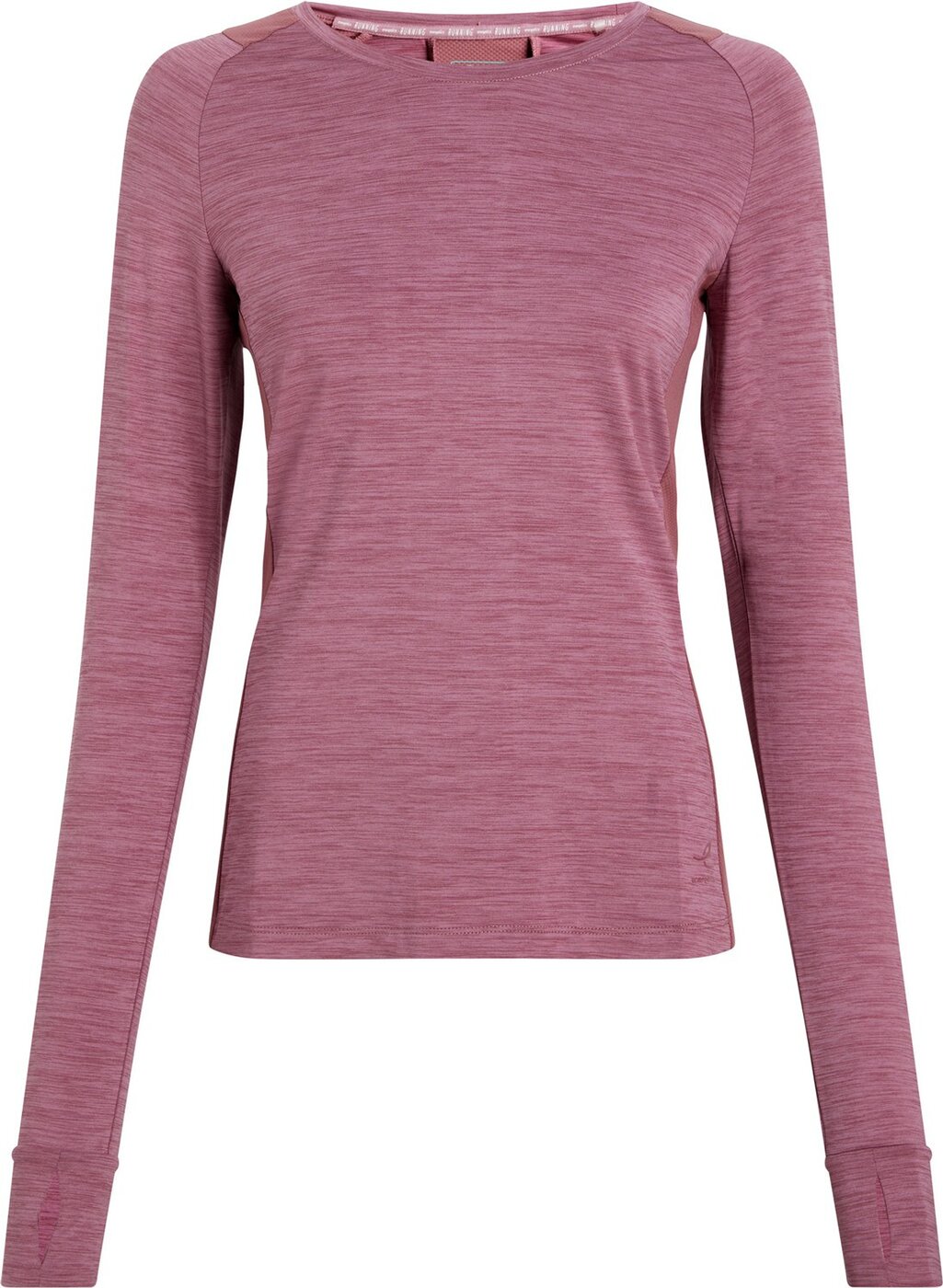 ENERGETICS - Da.-Langarmshirt Evii L/S W MELANGE/RED WINE/VIO