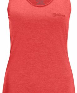 JACK WOLFSKIN - CROSSTRAIL TANK W VIBRANT RED