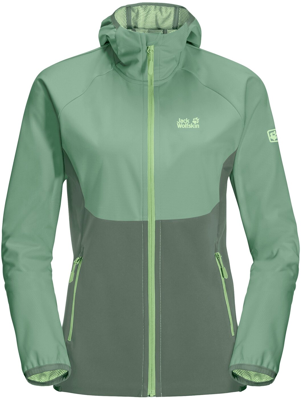 JACK WOLFSKIN - GO HIKE SOFTSHELL W HEDGE GREEN