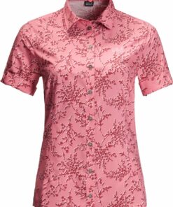 JACK WOLFSKIN - MATATA PRINT SHIRT W ROSE QUARTZ ALL OVER