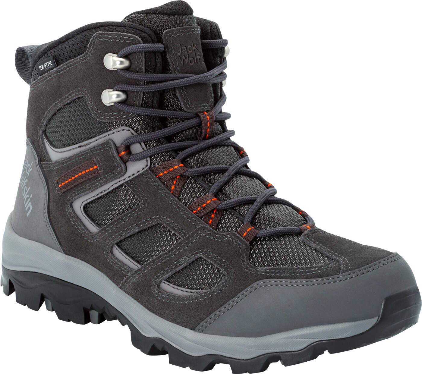 JACK WOLFSKIN - VOJO 3 TEXAPORE MID M GREY / ORANGE – Bild 6