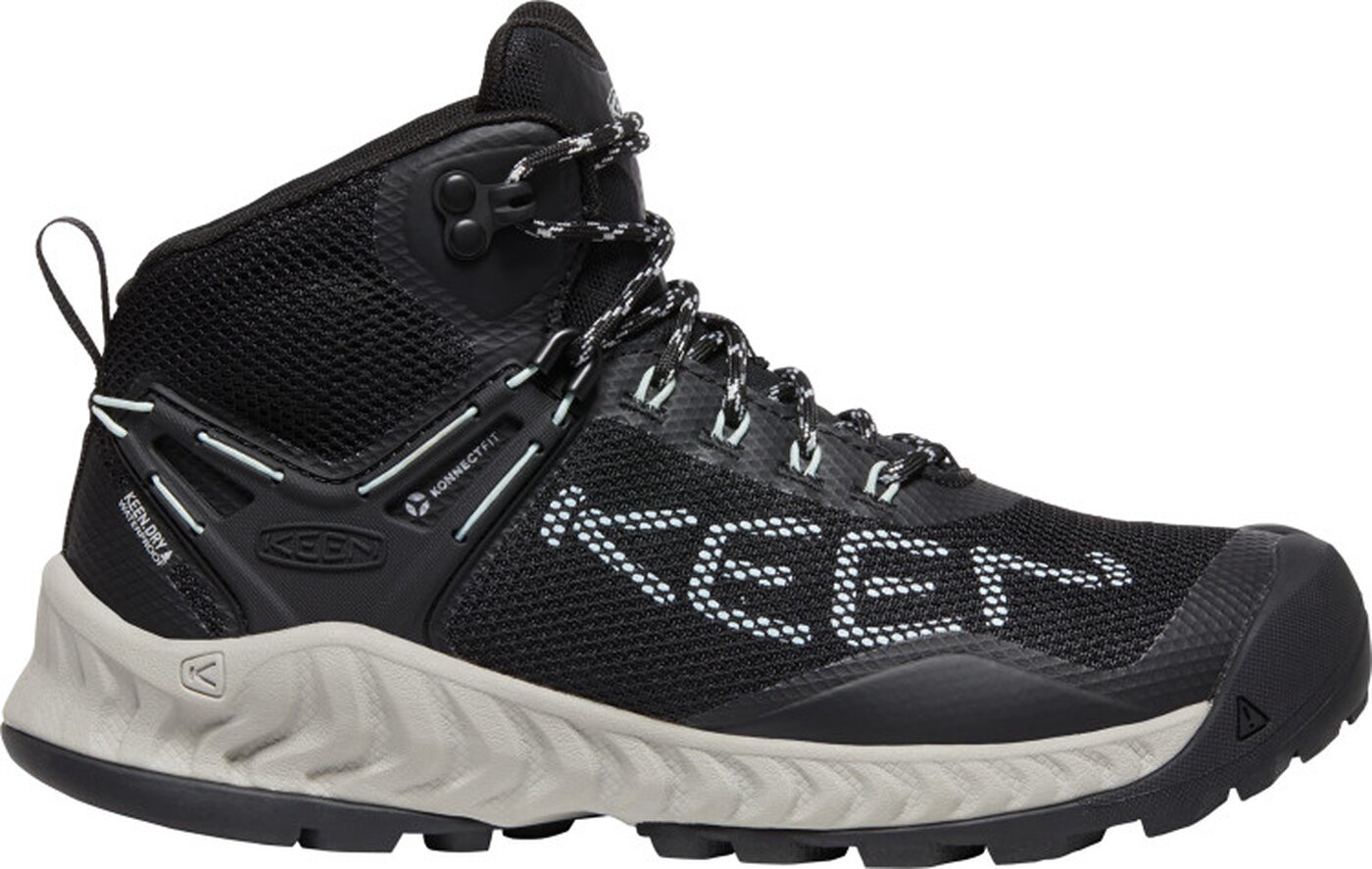 KEEN - NXIS EVO MID WP W-BLACK/BLUE GLASS BLACK/BLUE GLASS
