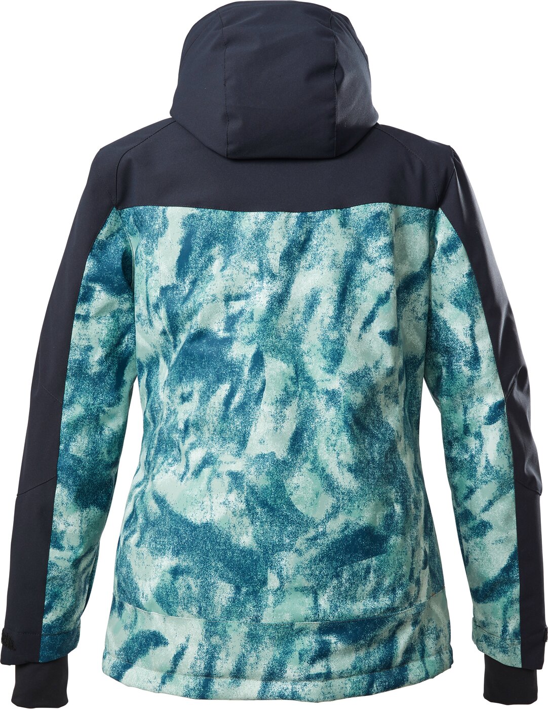 KILLTEC - KSW 145 WMN SKI JCKT SCHWARZ BLAU/ AOP GR N GRAU – Bild 2