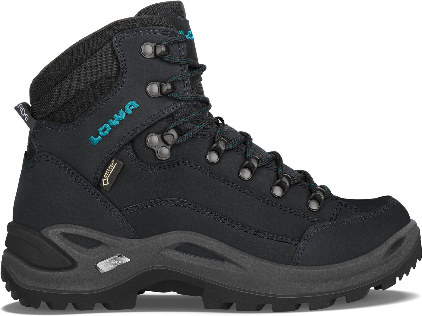 LOWA - RENEGADE GTX MID WS W ASPHALT/TUERKIS