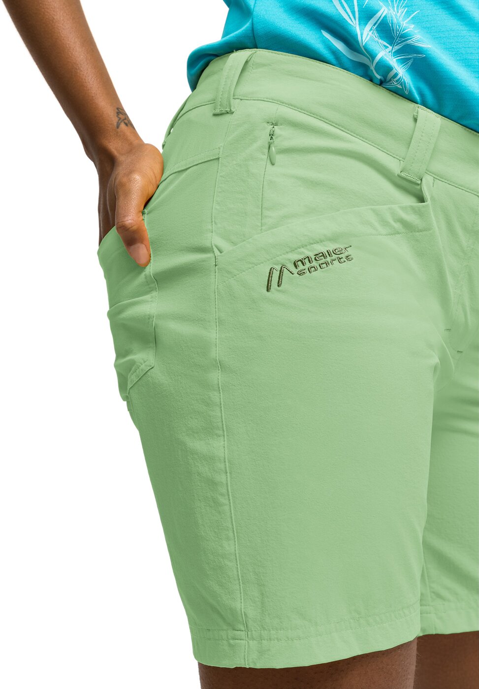 MAIER SPORTS - Lulaka Shorts Da-Bermuda el. BRAN BR GREEN/MILITARY GR – Bild 3
