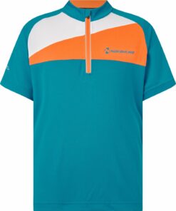 NAKAMURA - Ki.-Fahrrad-Trikot Pablo jrs BLUEAQUA/ORANGE/WHIT