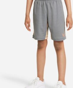 NIKE - B NK DF GFX SHORT SMOKE GREY/TOTAL ORANGE/TOTAL