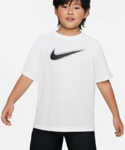NIKE - B NK DF MULTI+ SS TOP HBR WHITE/BLACK