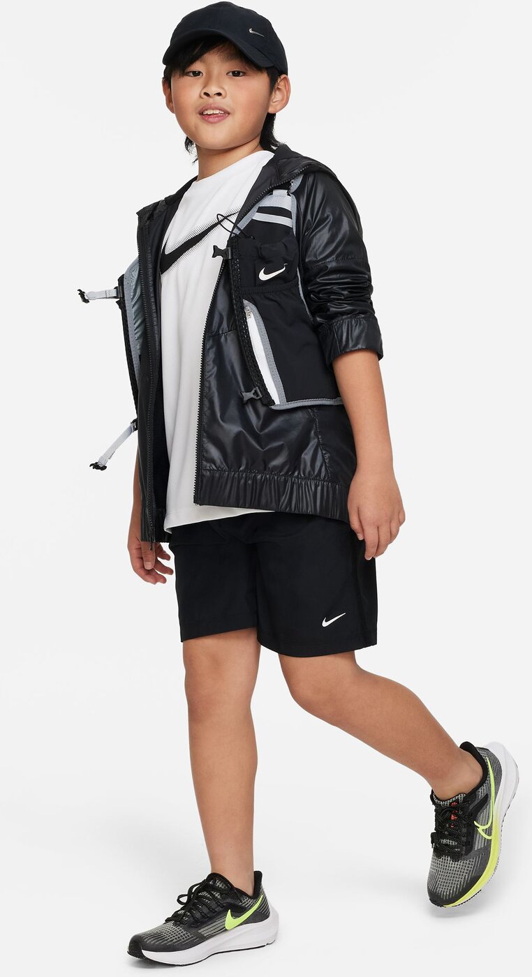 NIKE - B NK DF MULTI+ SS TOP HBR WHITE/BLACK – Bild 3