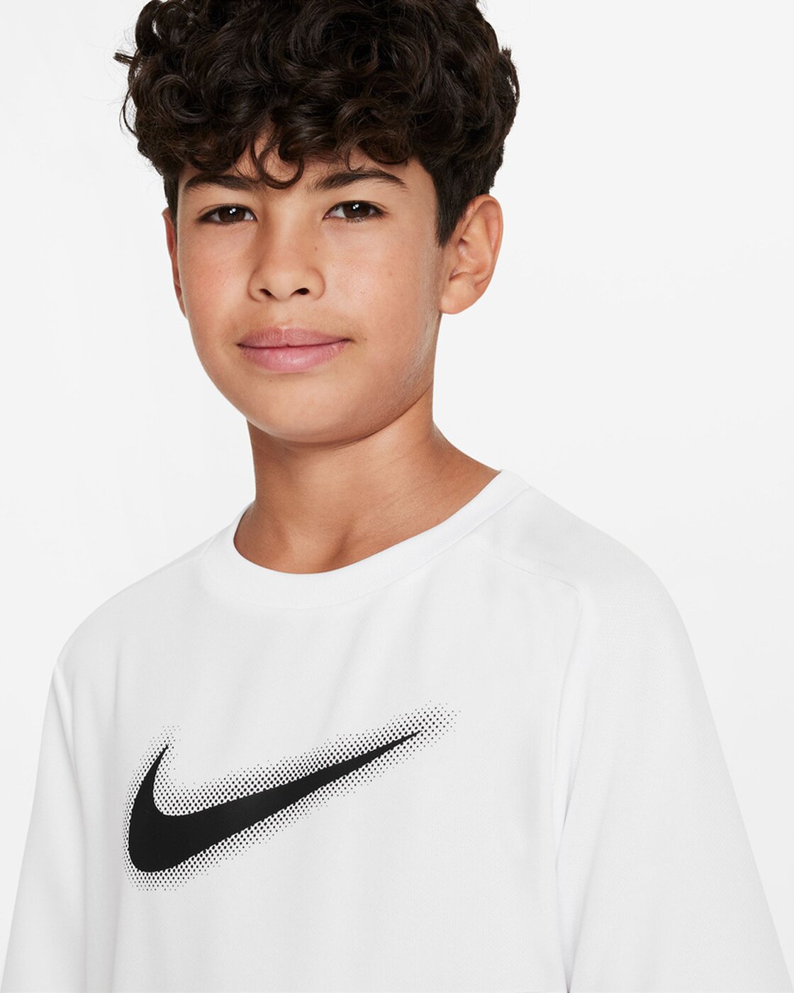 NIKE - B NK DF MULTI+ SS TOP HBR WHITE/BLACK – Bild 5