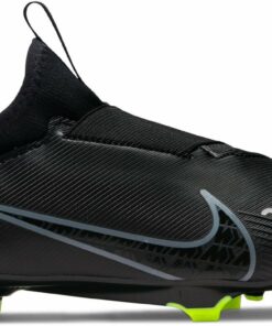 NIKE - JR ZOOM VAPOR 15 ACADEMY FG/MG BLACK/DK SMOKE GREY-SUMMIT WHI