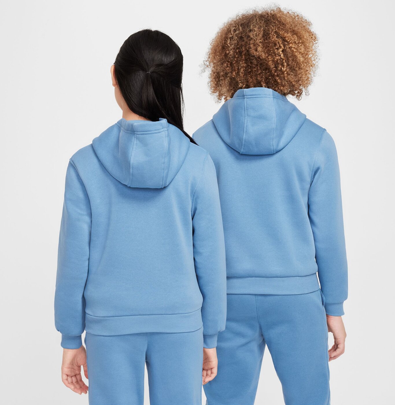 NIKE - K NSW CLUB FLC HDY LBR AEGEAN STORM/WHITE – Bild 2