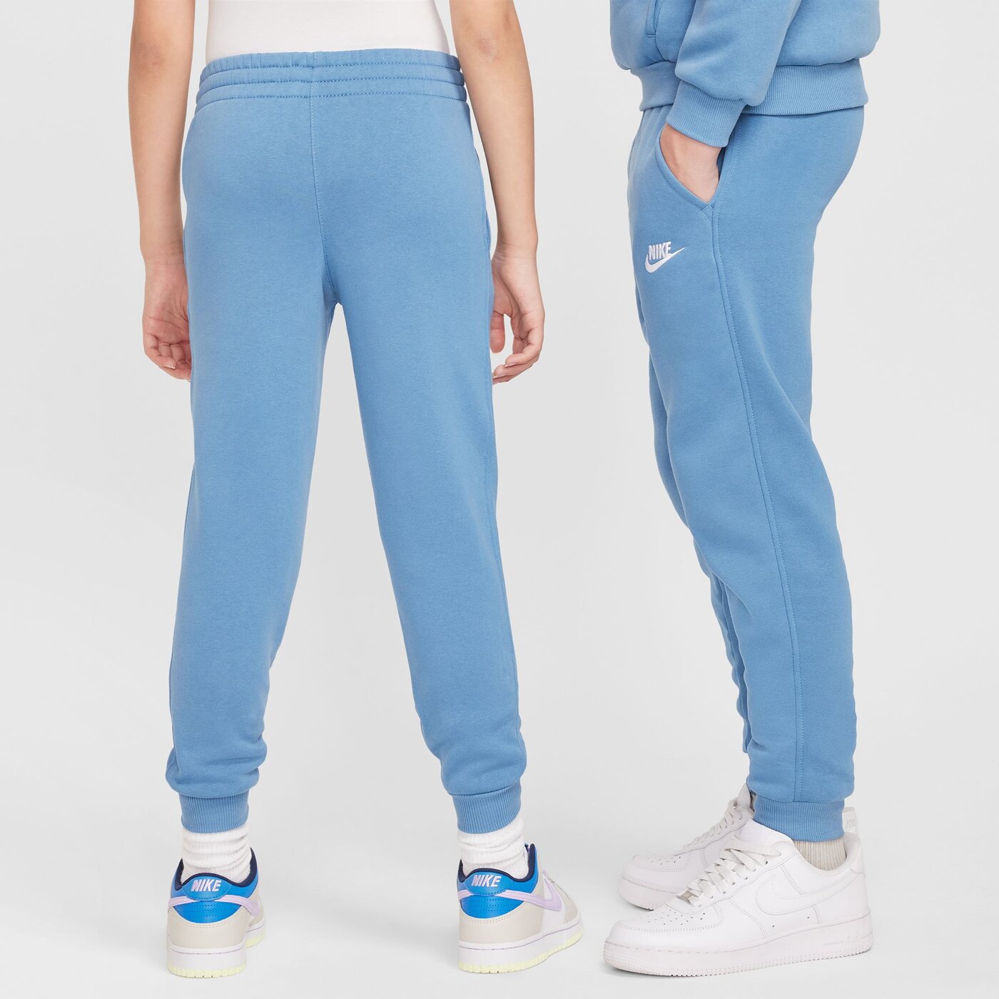 NIKE - K NSW CLUB FLC JGGR LBR AEGEAN STORM/WHITE – Bild 4