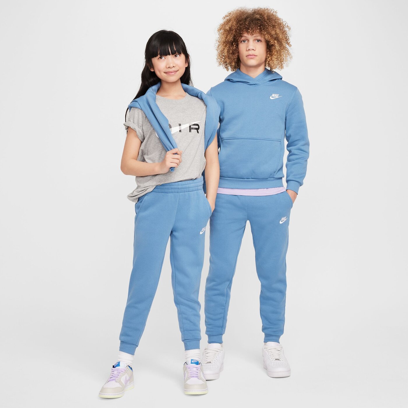 NIKE - K NSW CLUB FLC JGGR LBR AEGEAN STORM/WHITE – Bild 5