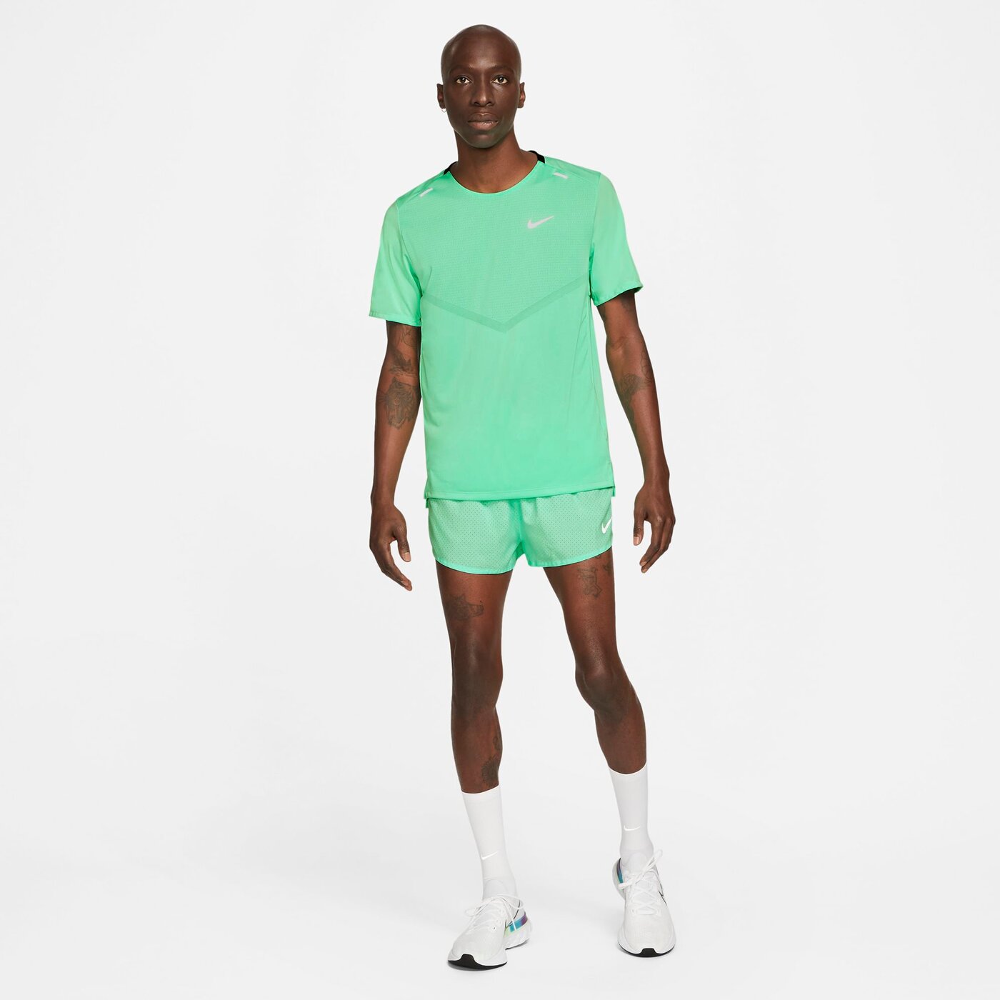 NIKE - M NK DF RISE 365 SS GREEN GLOW/REFLECTIVE SILV – Bild 6