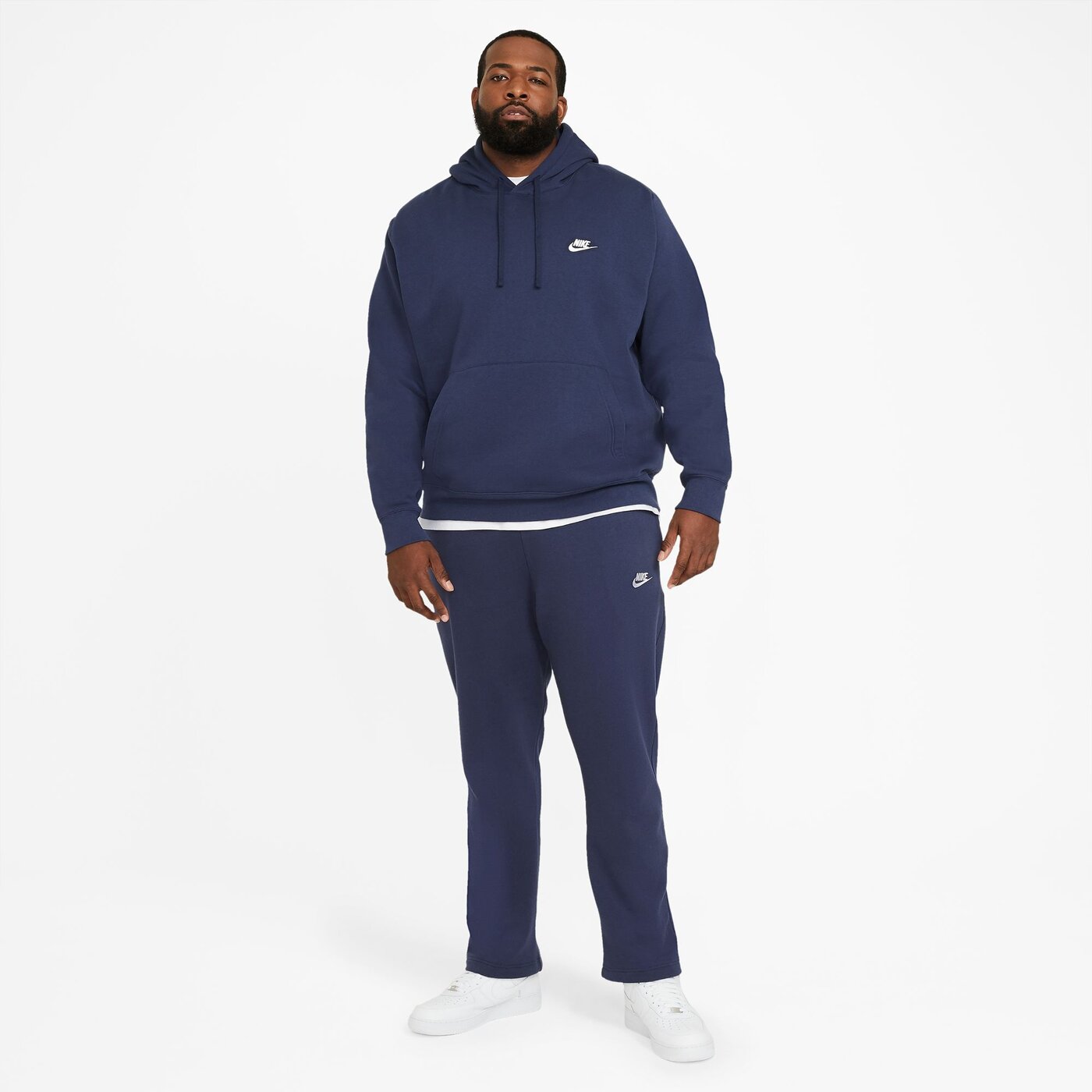 NIKE - M NSW CLUB HOODIE PO BB MIDNIGHT NAVY/MIDNIGHT NAVY/WH – Bild 5