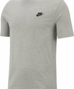 NIKE - M NSW CLUB TEE DK GREY HEATHER/BLACK