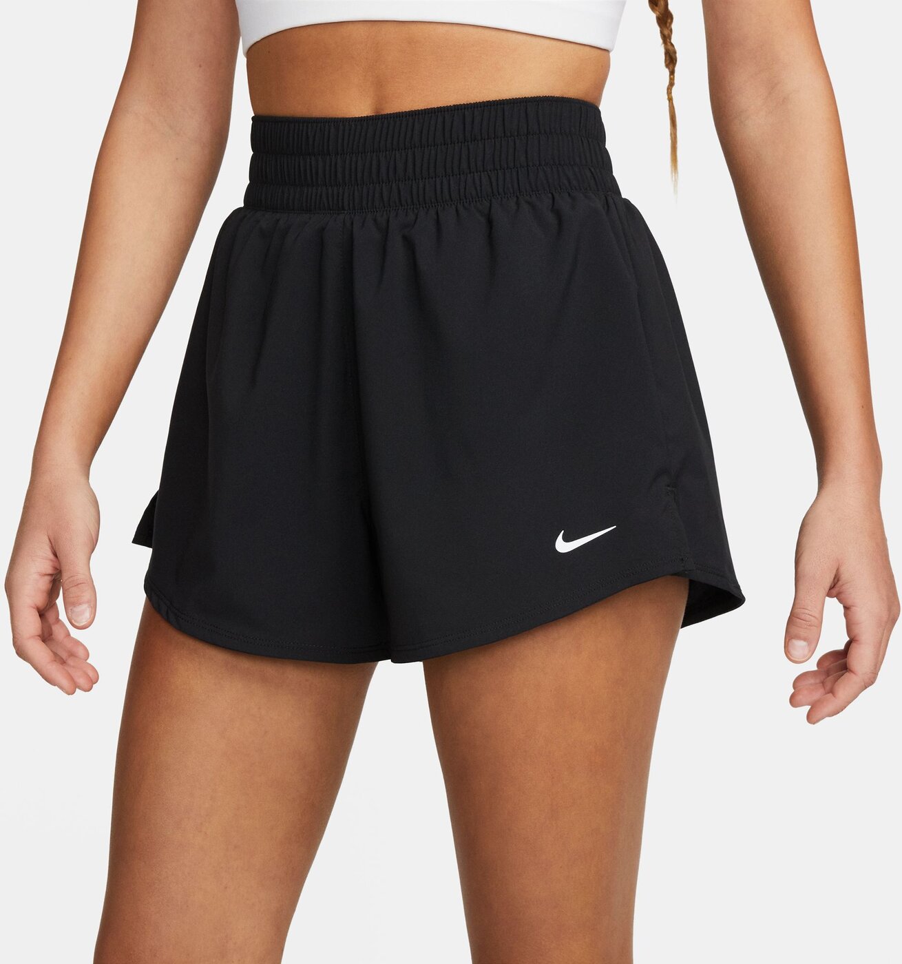 NIKE - W NK ONE DF HR 3IN 2N1 SHORT BLACK/REFLECTIVE SILV