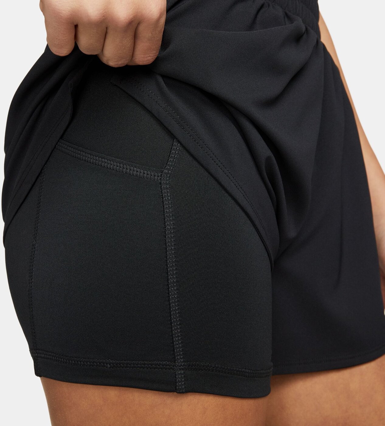 NIKE - W NK ONE DF HR 3IN 2N1 SHORT BLACK/REFLECTIVE SILV – Bild 5
