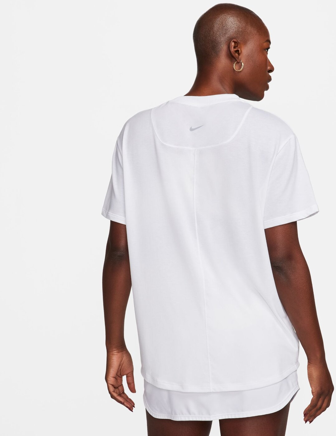 NIKE - W NK ONE RELAXED DF SS TOP WHITE/BLACK – Bild 2