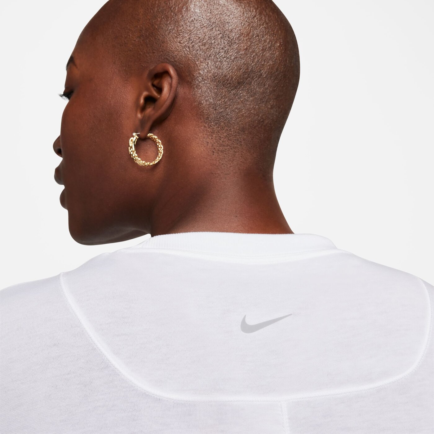 NIKE - W NK ONE RELAXED DF SS TOP WHITE/BLACK – Bild 7