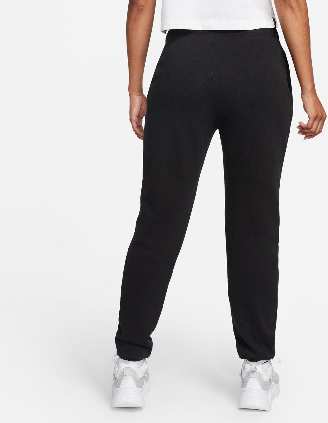 NIKE - W NSW CLUB FLC MR PANT STD BLACK/WHITE – Bild 2