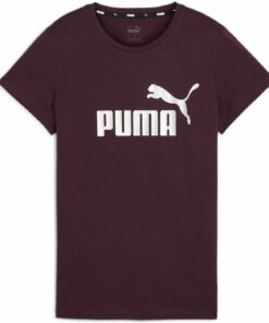 PUMA - ESS+ Metallic Logo Tee MIDNIGHT PLUM
