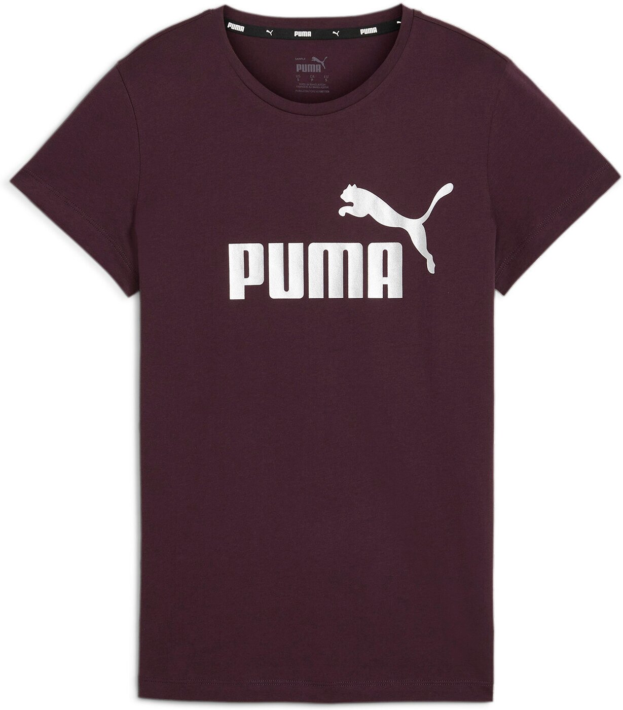 PUMA - ESS+ Metallic Logo Tee MIDNIGHT PLUM