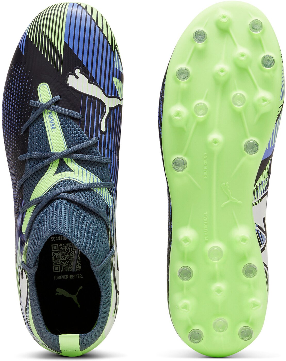 PUMA - FUTURE 7 MATCH MG Jr GRAY SKIES-PUMA WHITE-FIZZY APPLE – Bild 2