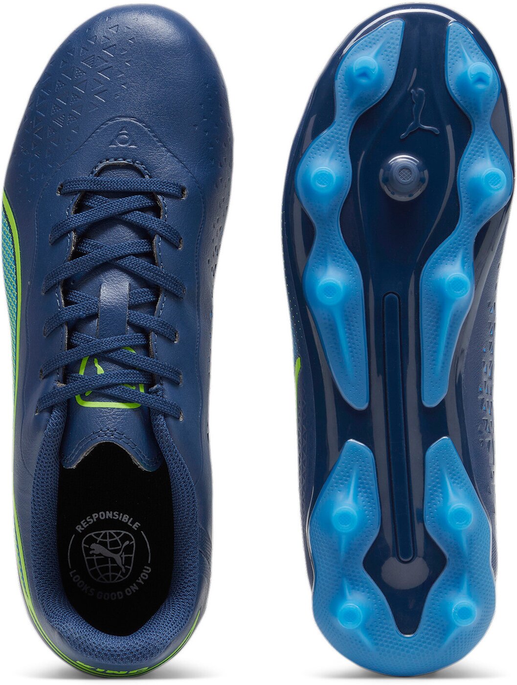 PUMA - KING MATCH FG/AG Jr PERSIAN BLUE-PRO GREEN-ULTRA B – Bild 2